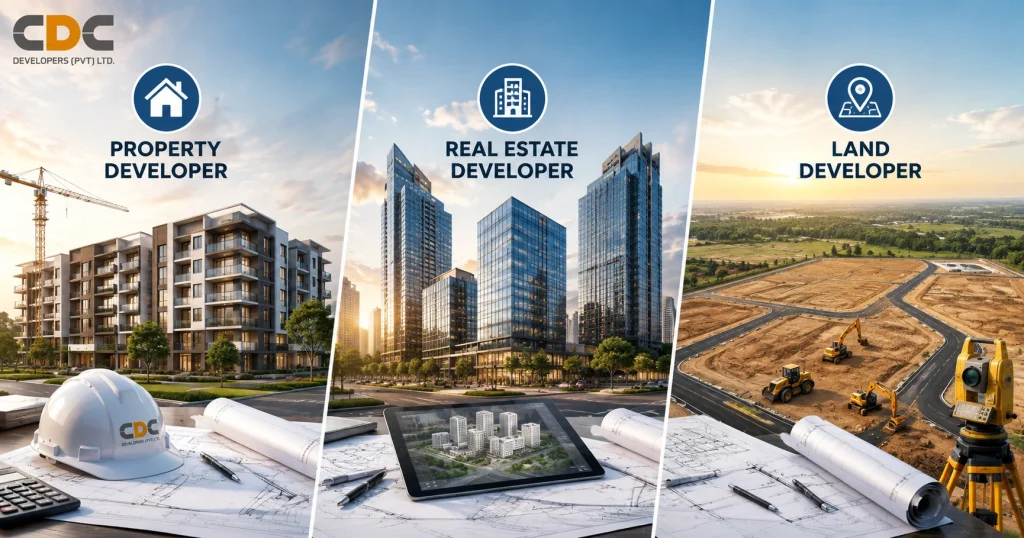 Property Developer vs Real Estate Developer vs Land Developer